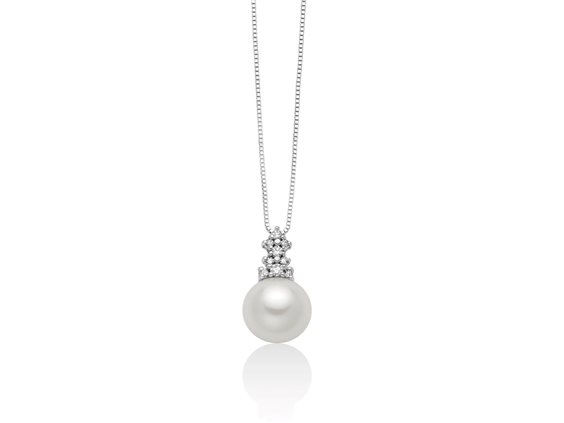Necklace Miluna Woman in White Gold Perla PCL6680 - PCL6680